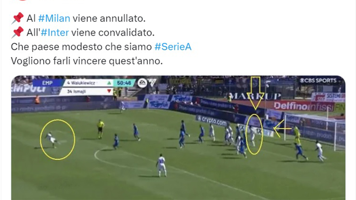 Empoli Inter, Leao alimenta la polemica social sul gol di Dimarco: cos'è successo 26 polemica gol Dimarco