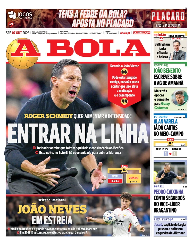 Le Prime Pagine Sportive Internazionali - 7 ottobre 27 A Bola 1