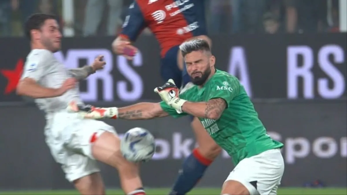 Giroud fa il Maignan e i tifosi sul web impazziscono: «E' meglio di Onana» 26 Giroud