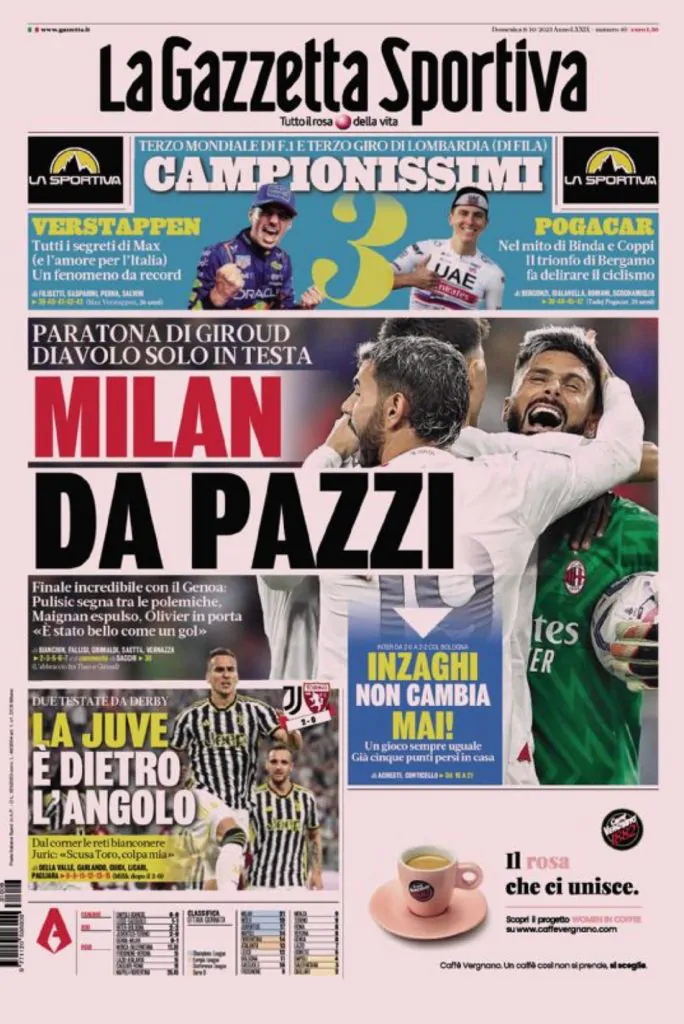 Le Prime Pagine Sportive Nazionali – 8 ottobre 28 IMG 7195 684x1024 1