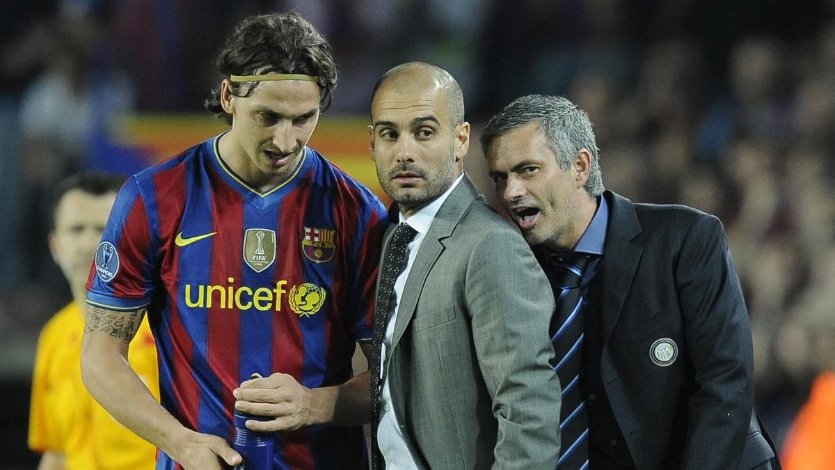 Ibrahimovic: «Semifinale persa contro l'Inter? Se ci fosse stato il VAR…» 26 Ibrahimovic Mourinho Guardiola