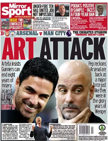 Le Prime Pagine Sportive Internazionali - 7 ottobre 32 Mirror 1