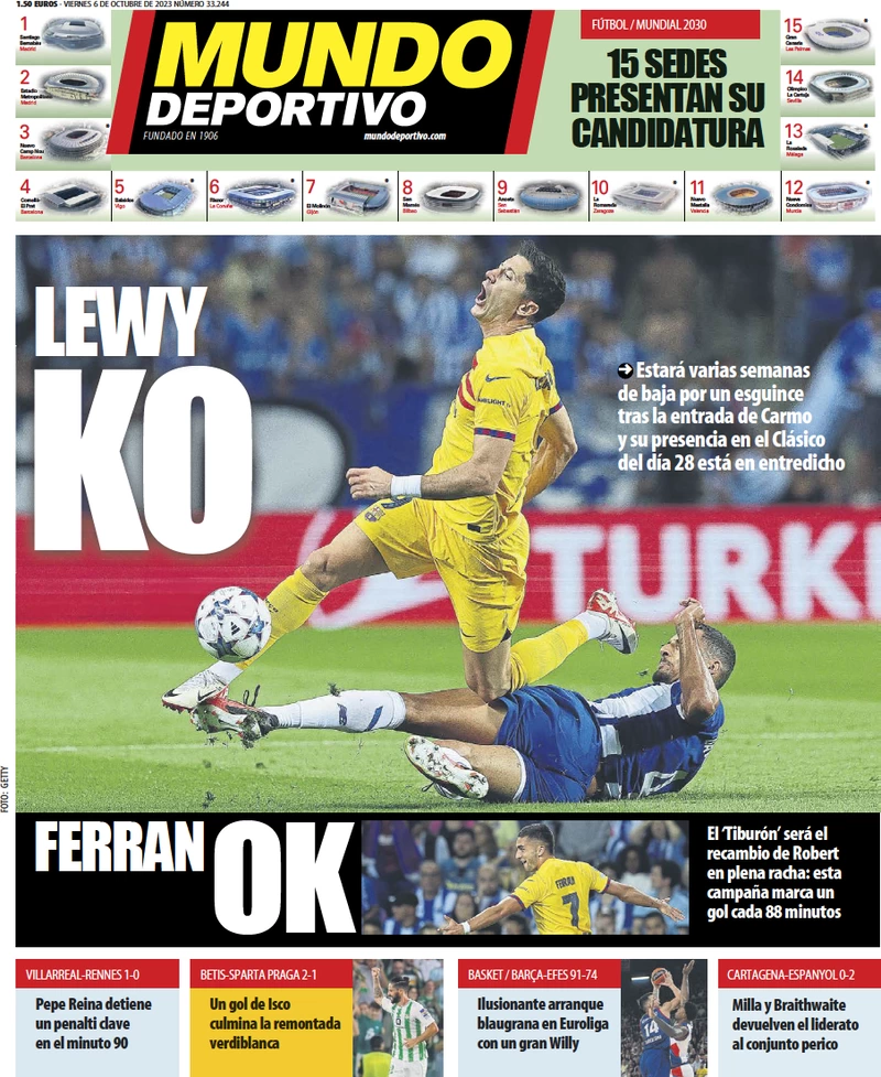 Le Prime Pagine Sportive Internazionali - 6 ottobre 30 Mundo Deportivo 2