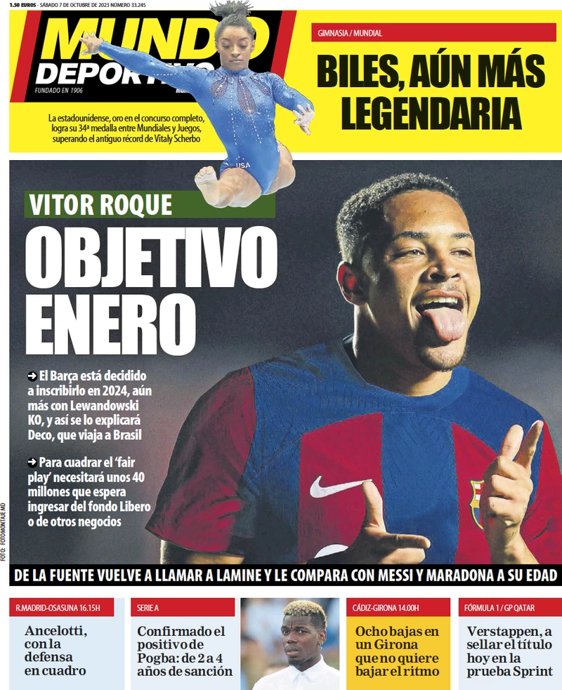 Le Prime Pagine Sportive Internazionali - 7 ottobre 33 Mundo Deportivo 3