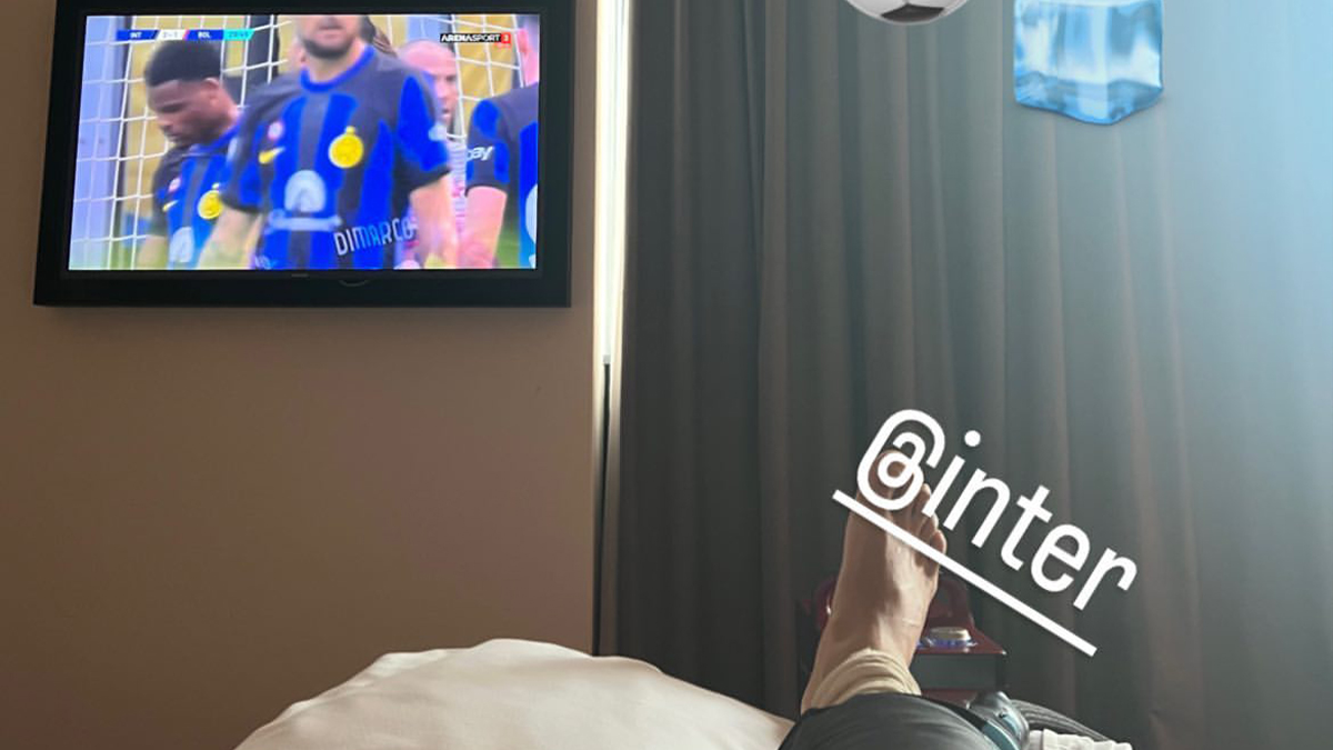 Ex Inter, Perisic fa il tifo per i nerazzurri da casa - FOTO 26 Perisic screen Inter Bologna