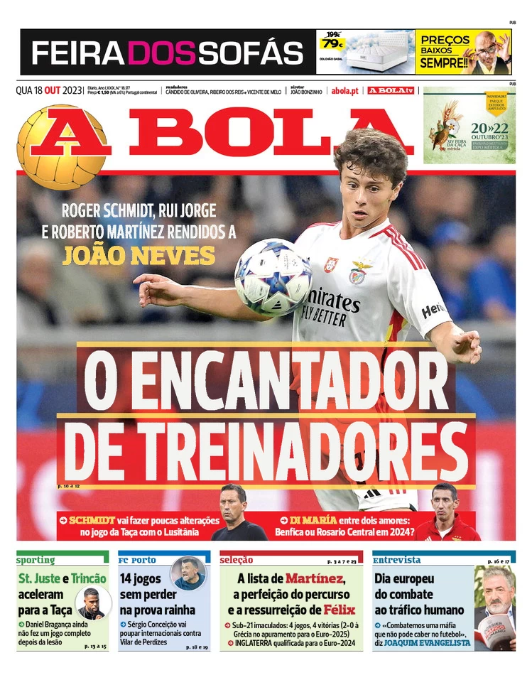 Le Prime Pagine Sportive Internazionali - 18 ottobre 2 a bola 075001832
