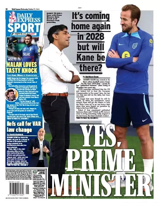 Le Prime Pagine Sportive Internazionali - 11 ottobre 29 daily express sport 061201616