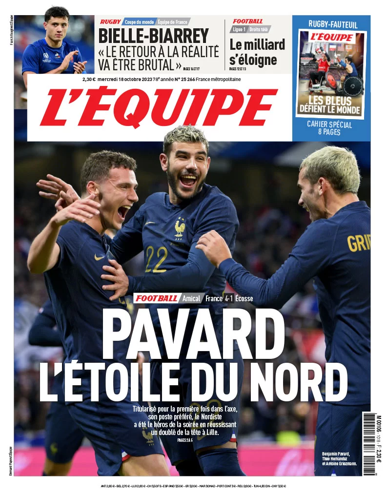 Le Prime Pagine Sportive Internazionali - 18 ottobre 5 l equipe 004020593