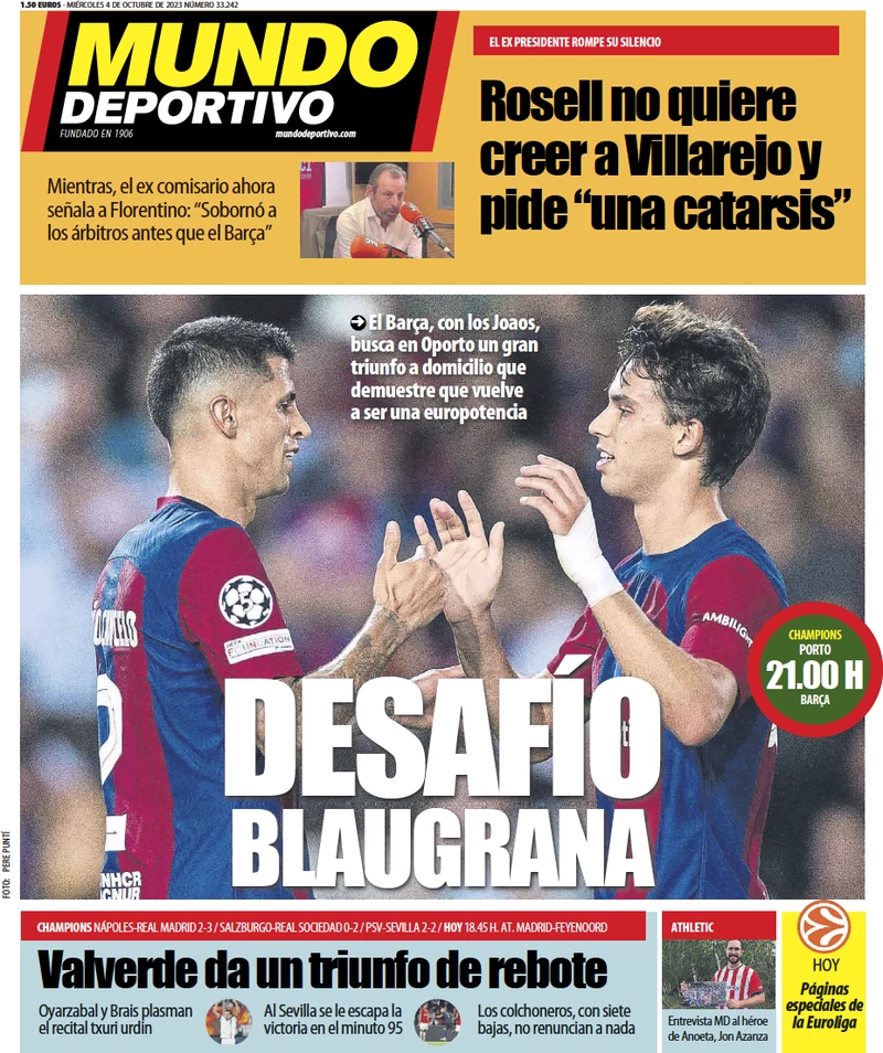 Le Prime Pagine Sportive Internazionali - 4 ottobre 30 mundo deportivo 032307369