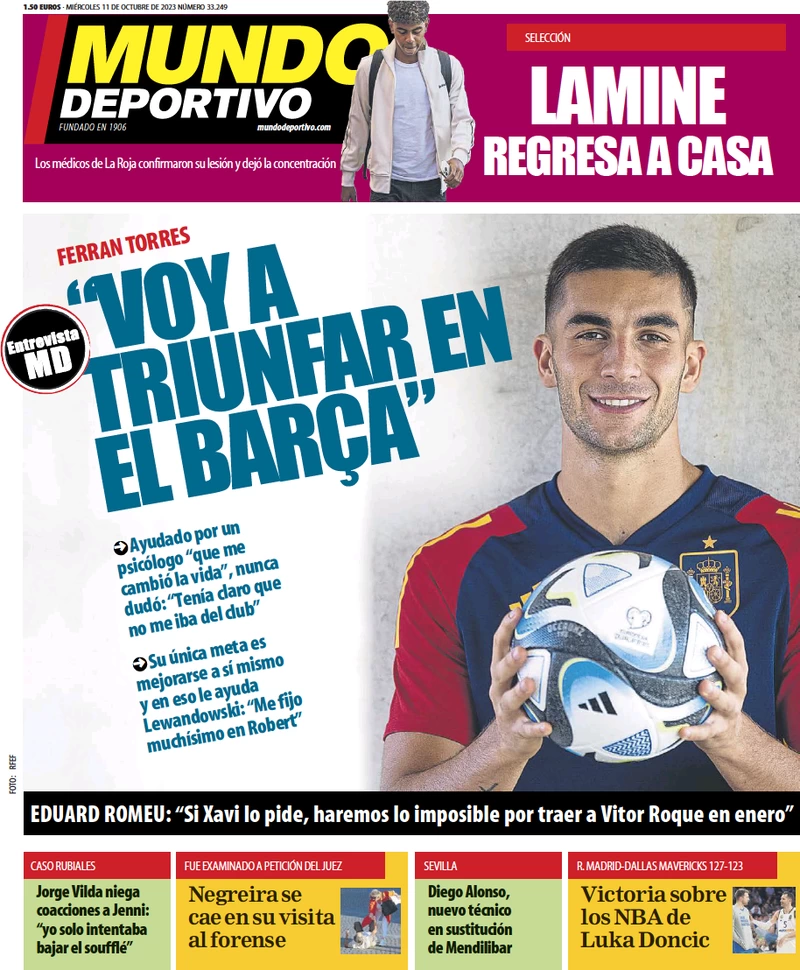 Le Prime Pagine Sportive Internazionali - 11 ottobre 33 mundo deportivo 032307554
