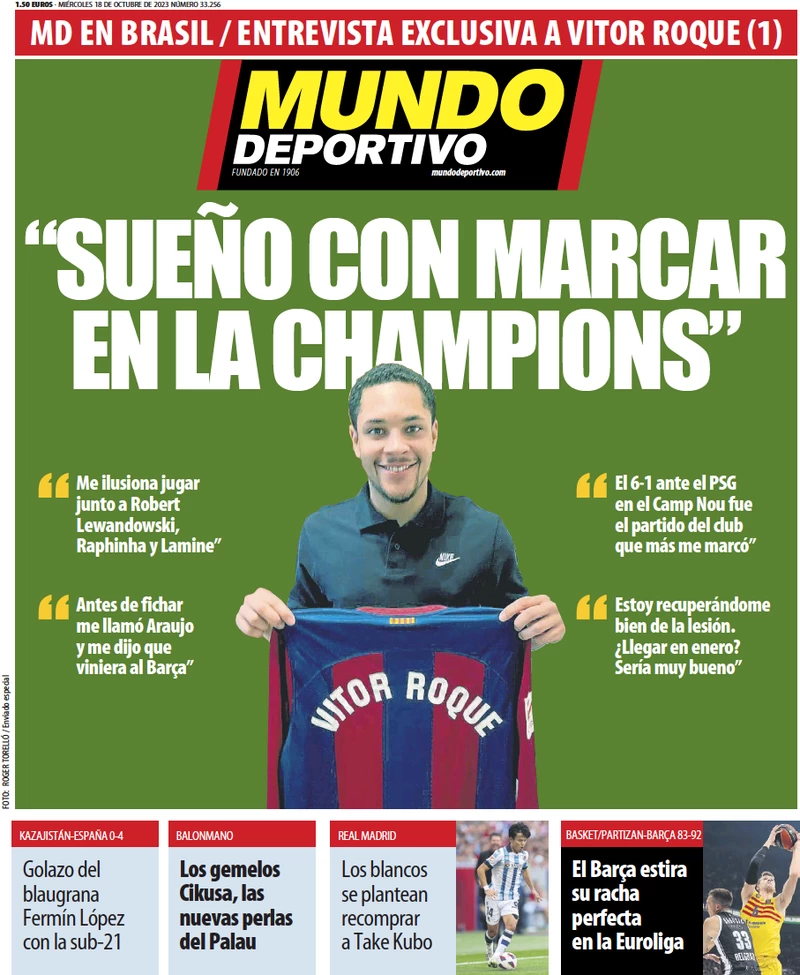 Le Prime Pagine Sportive Internazionali - 18 ottobre 7 mundo deportivo 032314337