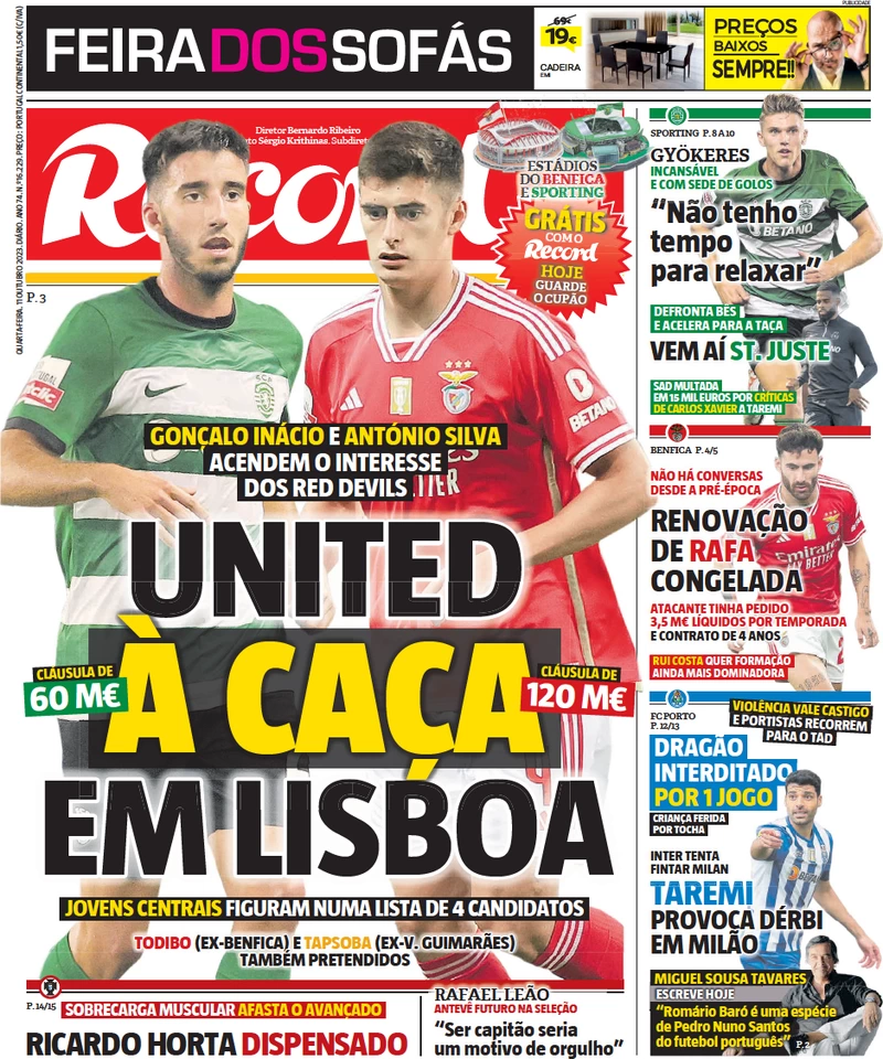 Le Prime Pagine Sportive Internazionali - 11 ottobre 34 record pt 045816615