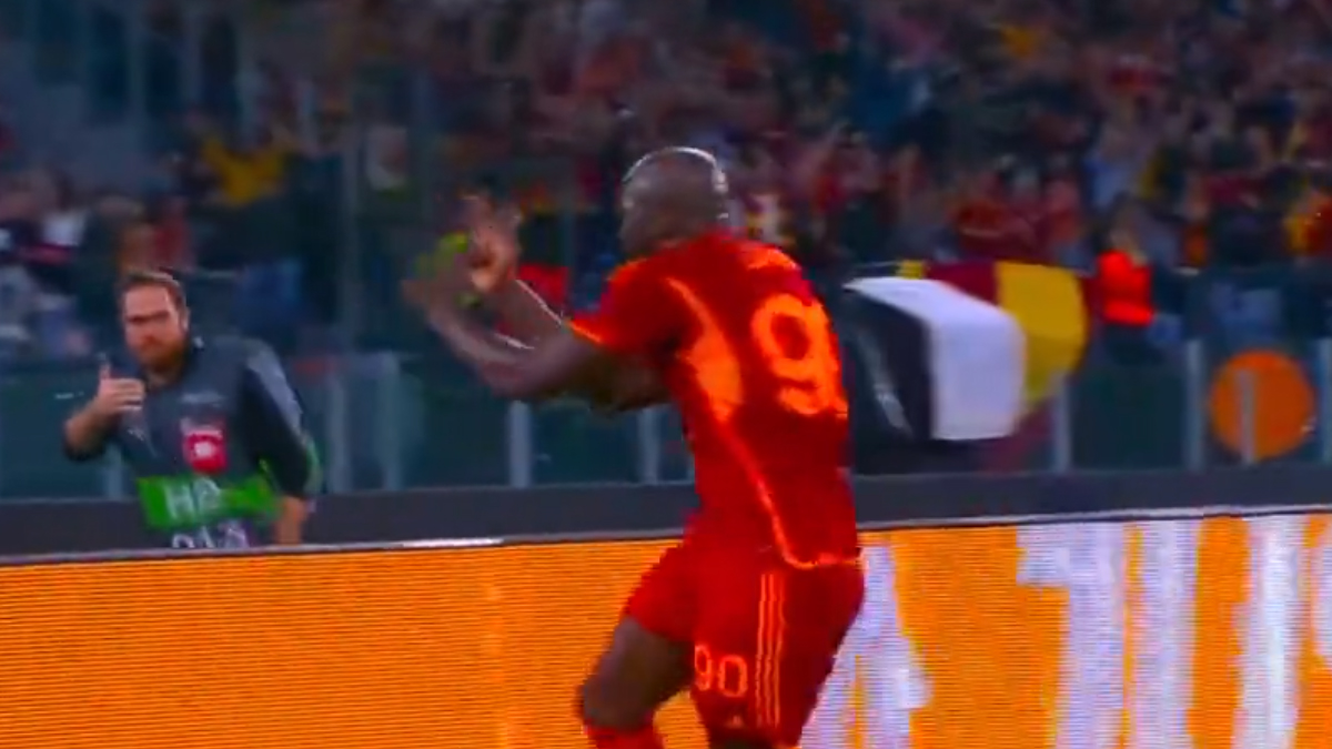 Lukaku scalda i motori verso l'Inter, il suo gol in Roma Slavia Praga - VIDEO 26 screen gol lukaku roma slavia praga