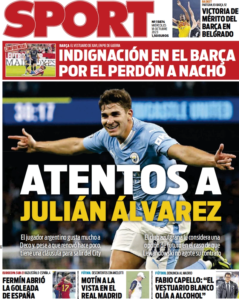 Le Prime Pagine Sportive Internazionali - 18 ottobre 8 sport es 024309301