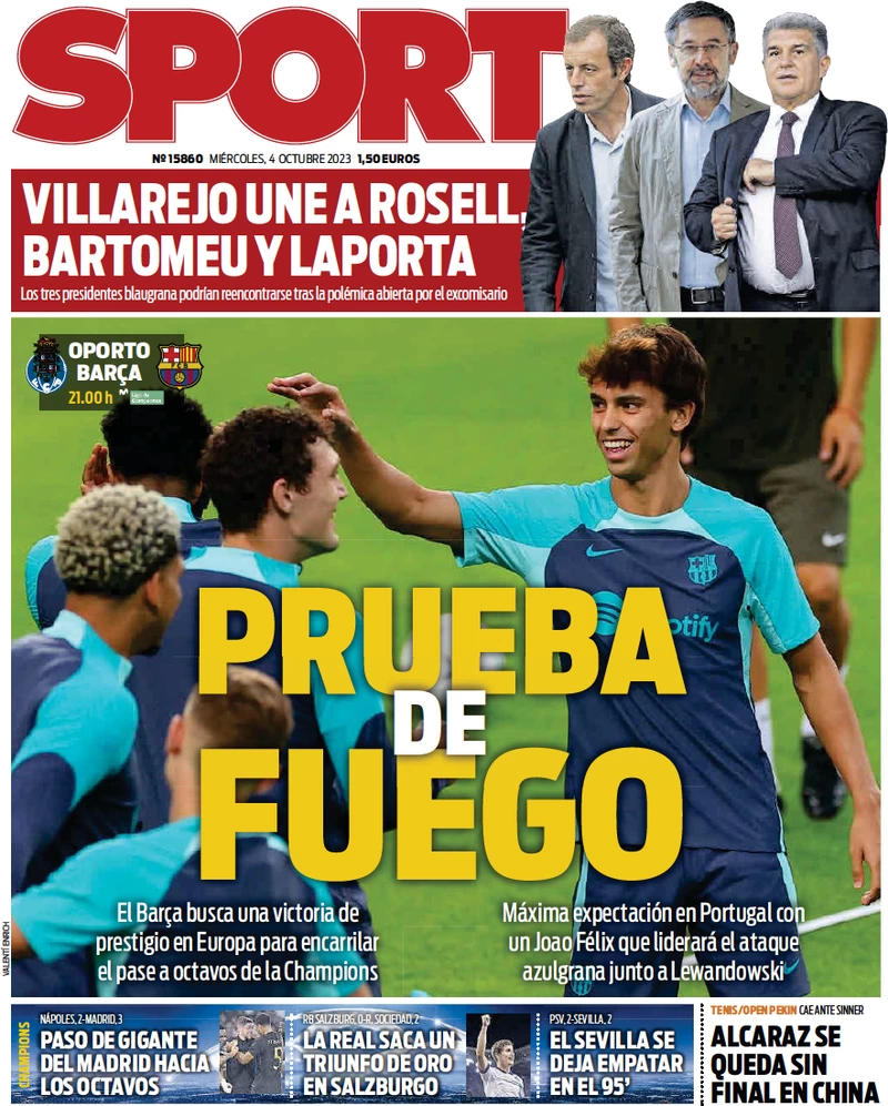 Le Prime Pagine Sportive Internazionali - 4 ottobre 31 sport es 024312472