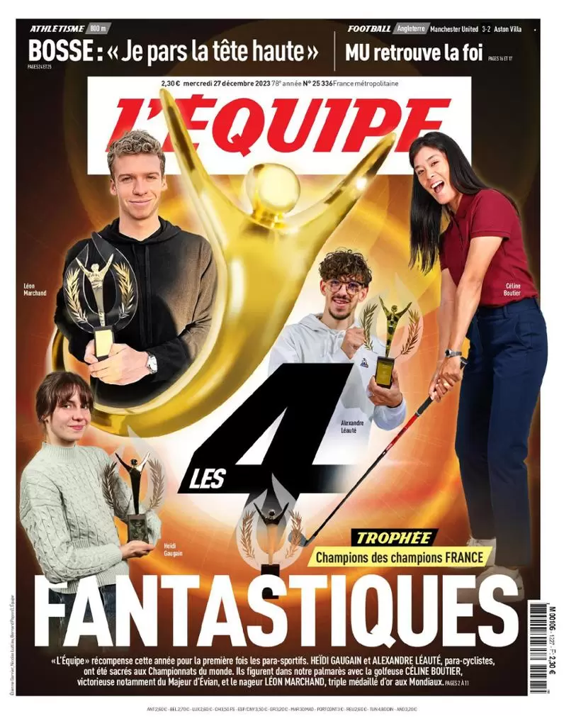 Le Prime Pagine Sportive Internazionali – 27 dicembre 29 LEquipe 9