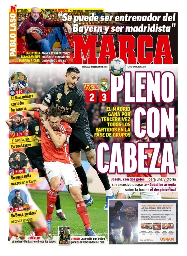 Le Prime Pagine Sportive Internazionali – 13 dicembre 30 Marca 4