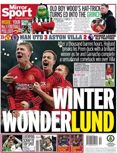 Le Prime Pagine Sportive Internazionali – 27 dicembre 30 Mirror 5