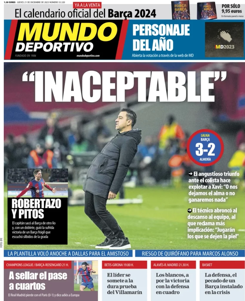 Le Prime Pagine Sportive Internazionali – 21 dicembre 32 Mundo Deportivo 6