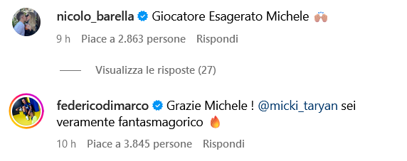 Mkhitaryan e Dimarco, siparietto social dopo il Napoli -FOTO 27 Screenshot 2023 12 04 092857