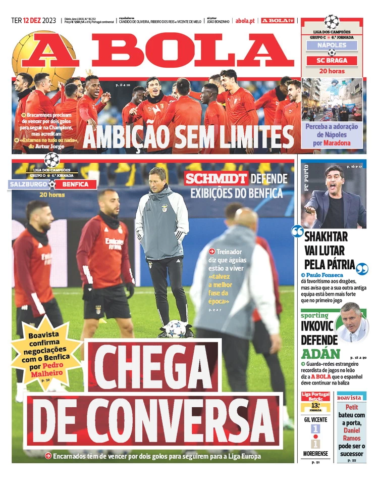 Le Prime Pagine Sportive Internazionali – 12 dicembre 27 a bola 064049899