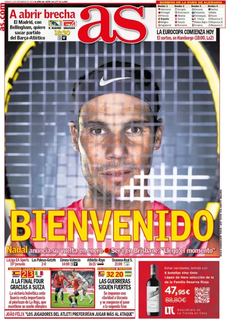 Le Prime Pagine Sportive Internazionali – 2 dicembre 27 as 001027223