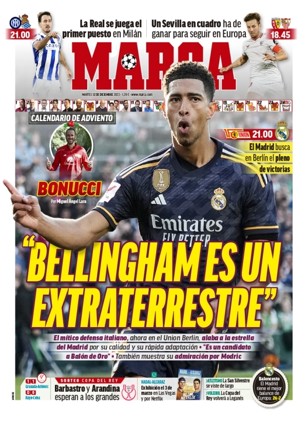 Le Prime Pagine Sportive Internazionali – 12 dicembre 31 marca 010028691