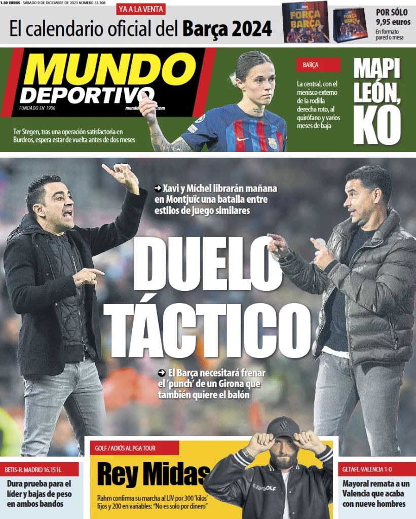Le Prime Pagine Sportive Internazionali – 9 dicembre 5 mundo deportivo 032307863