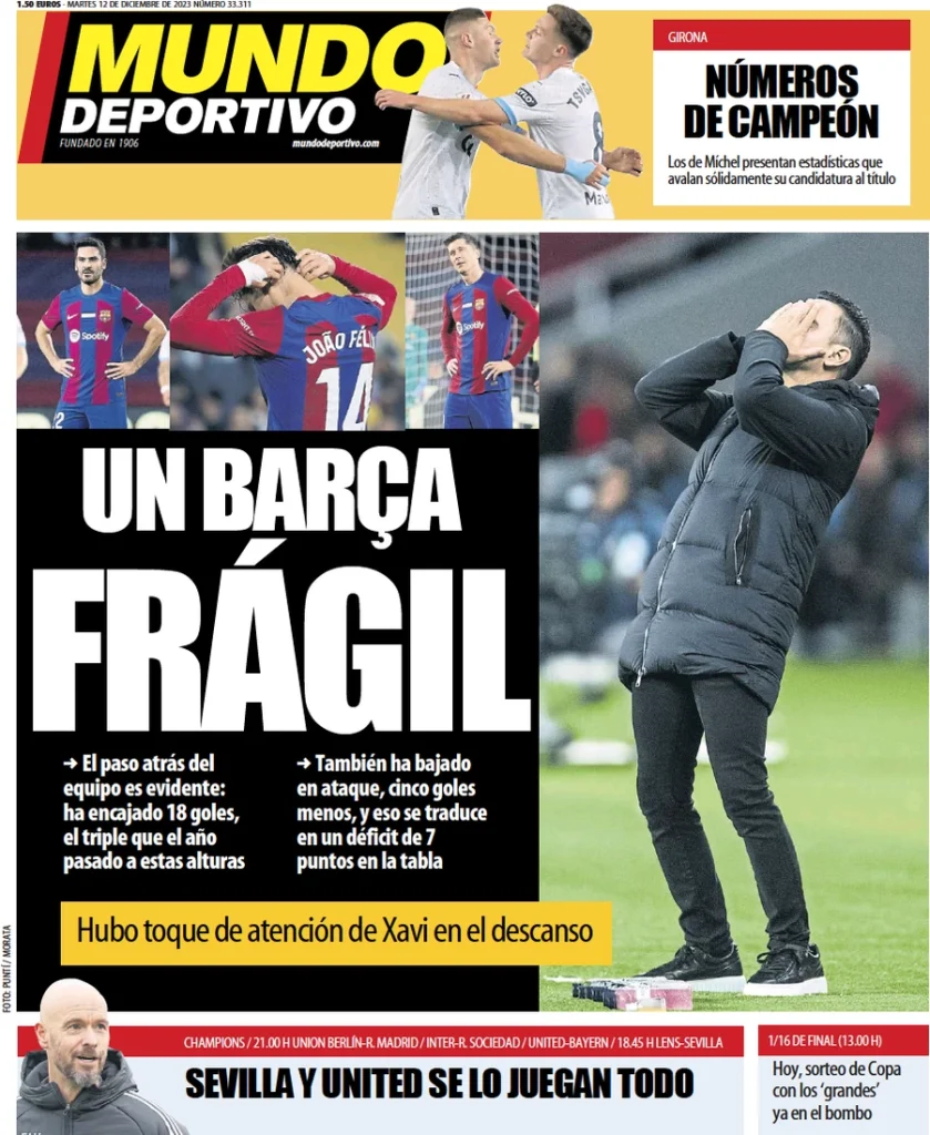 Le Prime Pagine Sportive Internazionali – 12 dicembre 33 mundo deportivo 032308160