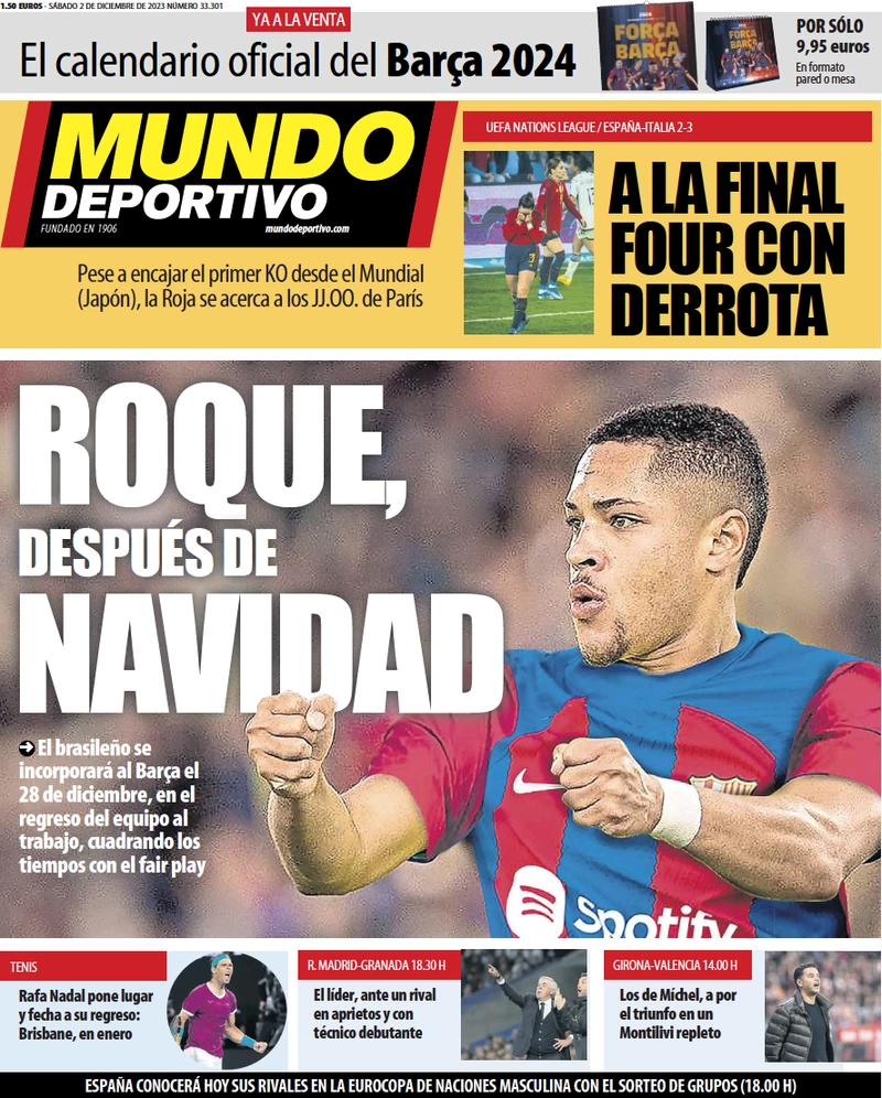 Le Prime Pagine Sportive Internazionali – 2 dicembre 31 mundo deportivo 035810246