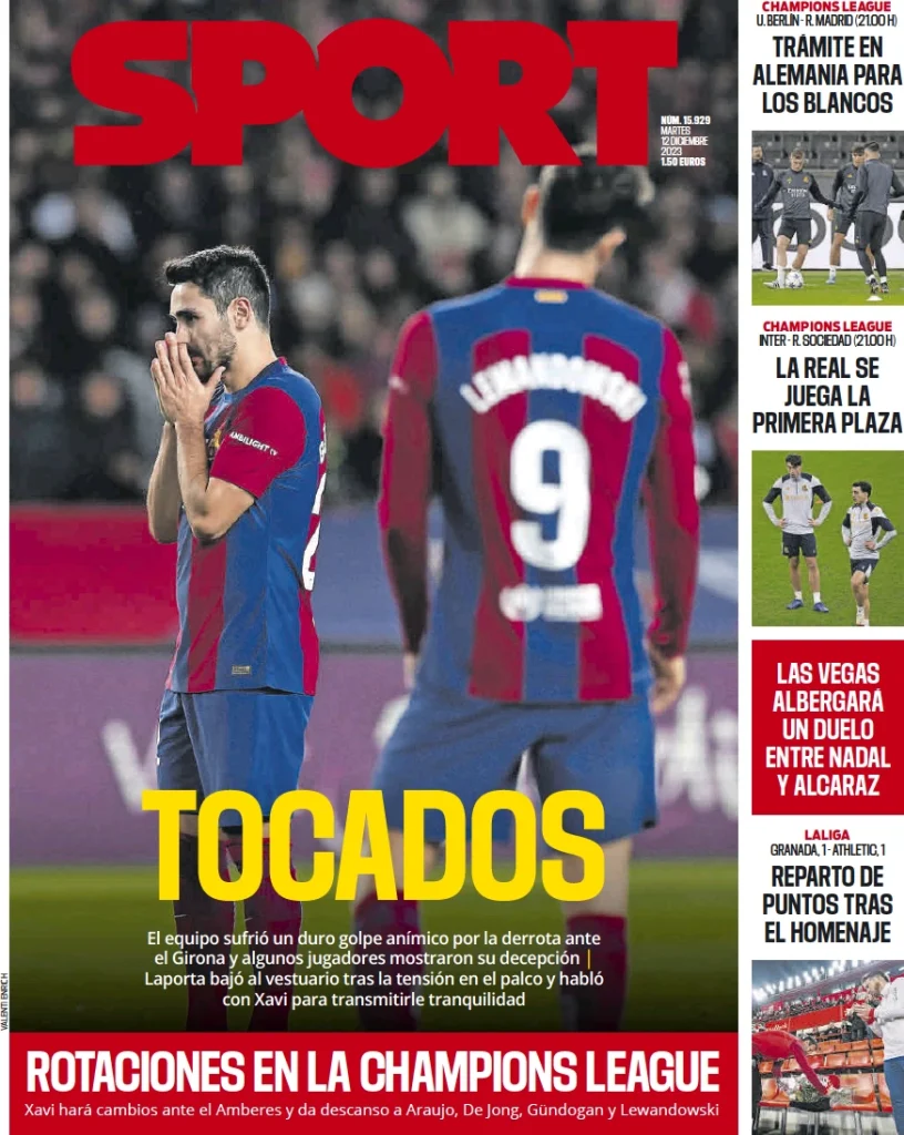 Le Prime Pagine Sportive Internazionali – 12 dicembre 35 sport es 024311055