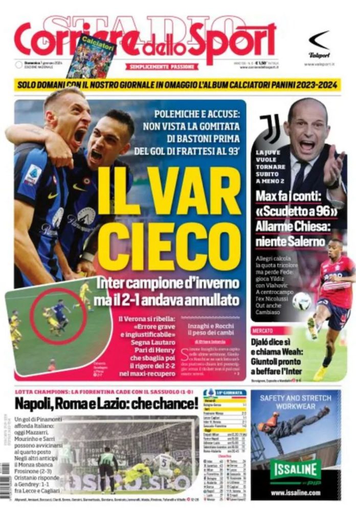 Le Prime Pagine Sportive Nazionali – 7 gennaio 28 2