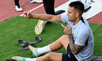 Lautaro Martinez allenamento Inter