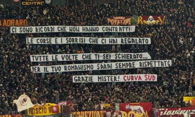 Striscione Mourinho Roma Verona