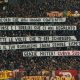 Striscione Mourinho Roma Verona