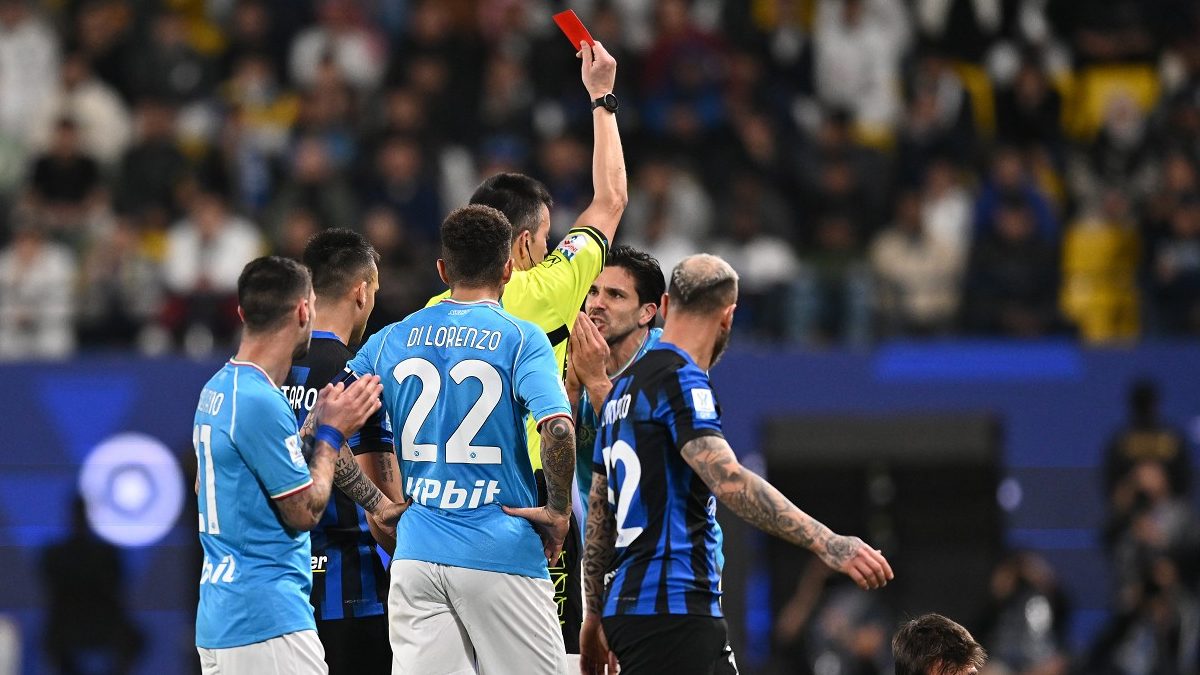 espulsione Simeone Napoli Inter
