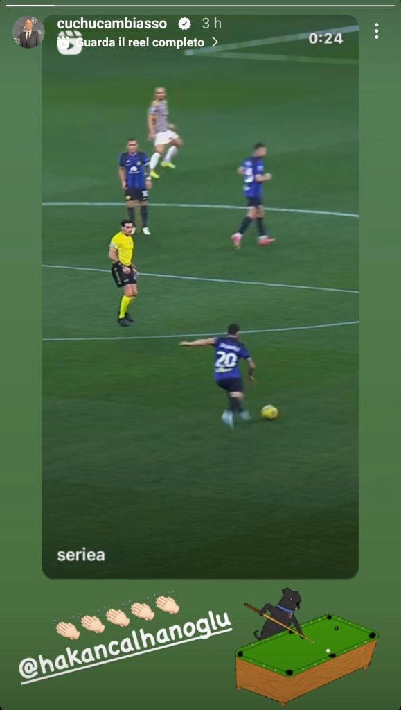 Cambiasso impressionato da Calhanoglu: la reazione al suo lancio - FOTO 27 2 2