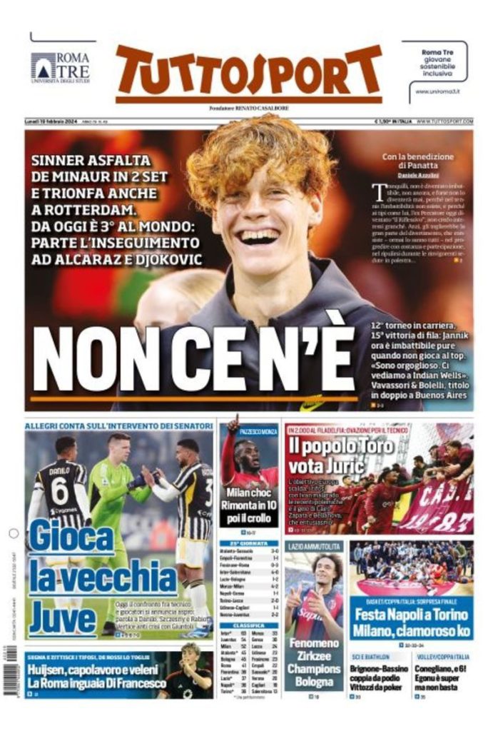 Le Prime Pagine Sportive Nazionali - 19 febbraio 28 WhatsApp Image 2024 02 19 at 07.54.03 2