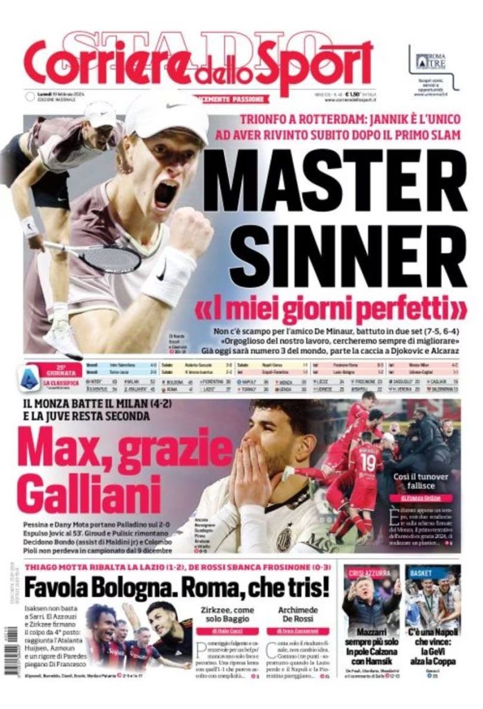 Le Prime Pagine Sportive Nazionali - 19 febbraio 29 WhatsApp Image 2024 02 19 at 07.54.03