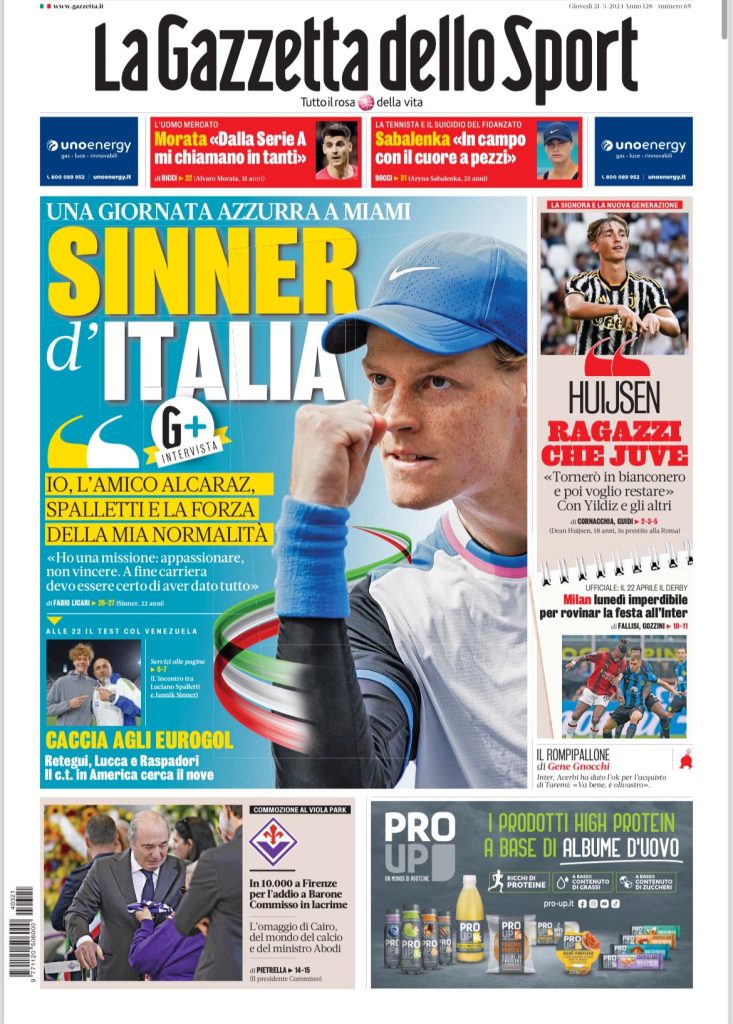 Le Prime Pagine Sportive Nazionali - 21 marzo 27 1 6