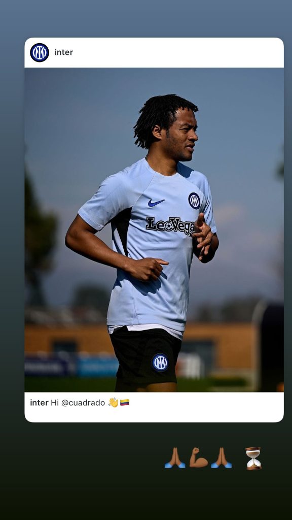 Cuadrado scalpita per tornare in campo, il post social è virale! - FOTO 27 Cuadrado social