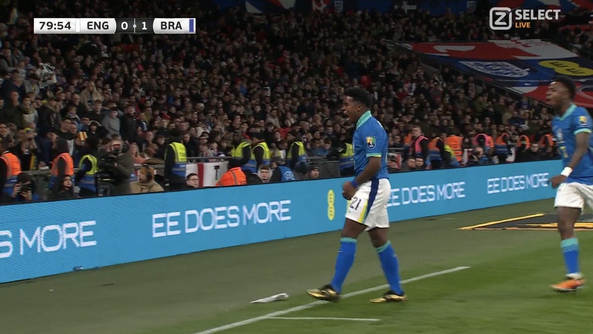 Inghilterra Brasile, Endrick da sogno: entra, segna e gela Wembley 26 endrick