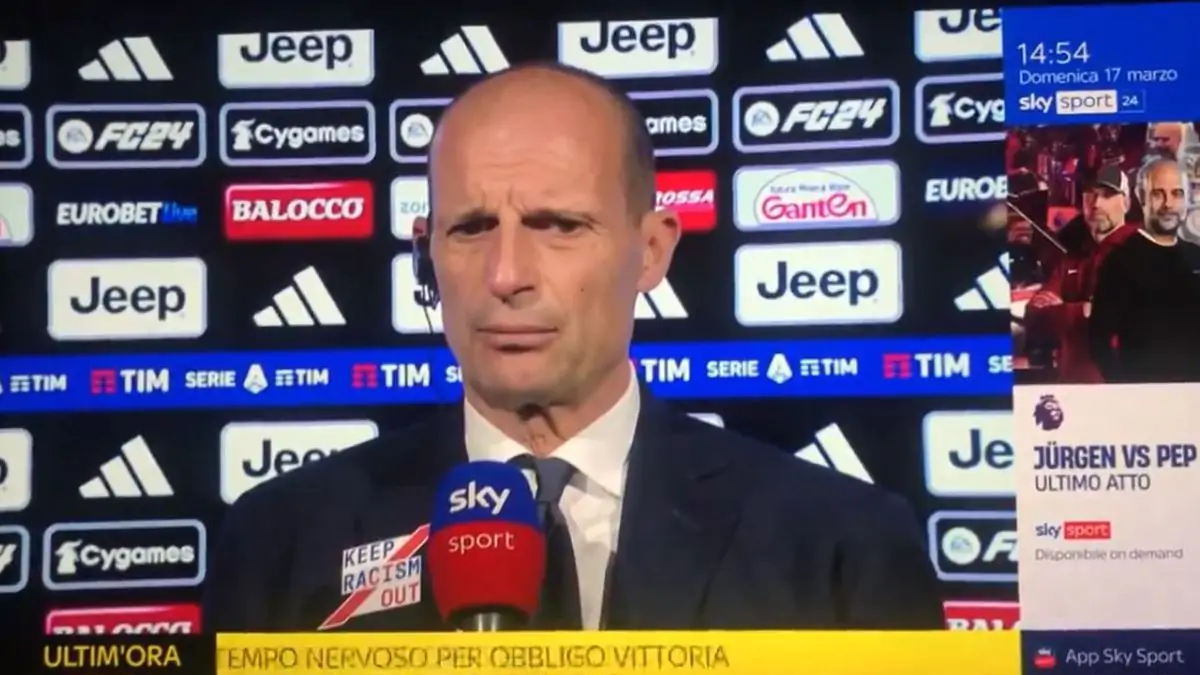 Allegri, lite con Teotino: «Fatemi domande più intelligenti» 26 allegri sky lite teotino