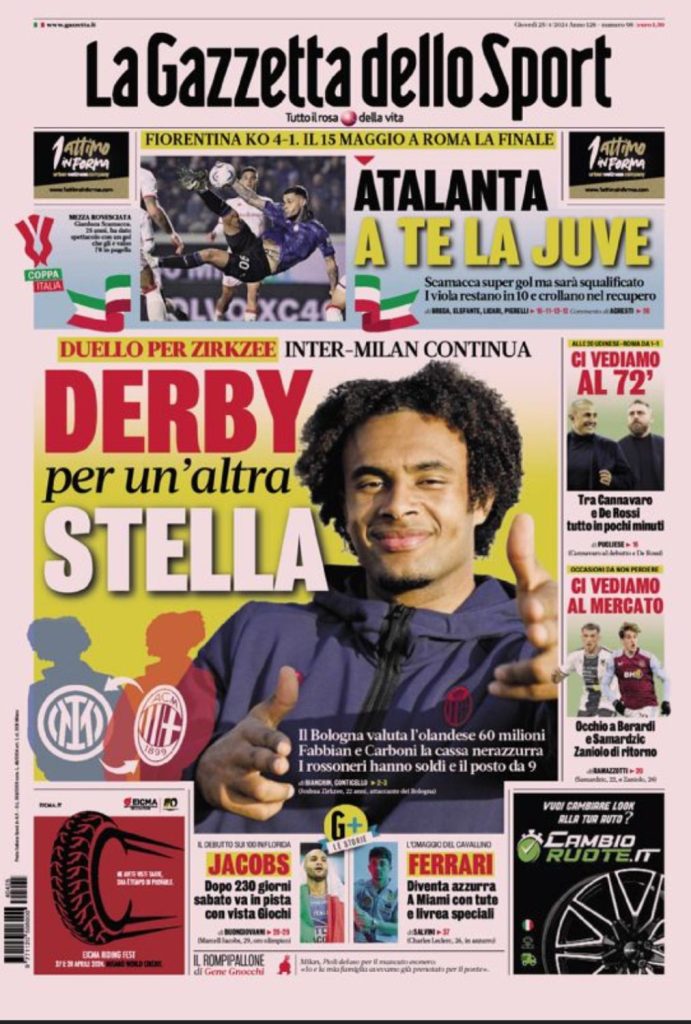 Prime Pagine Sportive Nazionali - 25 aprile 27 1 2