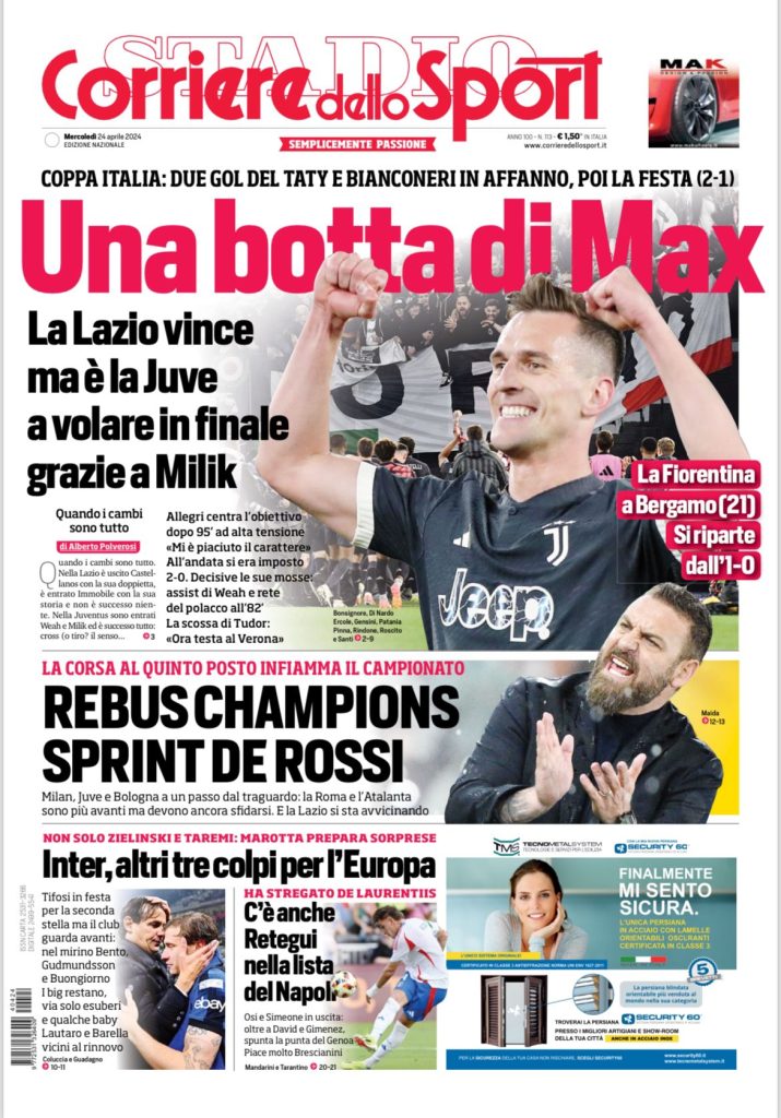 Prime Pagine Sportive Nazionali - 24 aprile 29 11 2