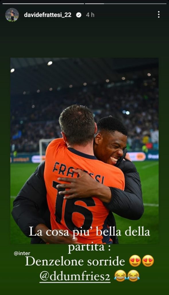 Frattesi mattatore social: la dedica esilarante al compagno nerazzurro - FOTO 27 Frattesi Dumfries