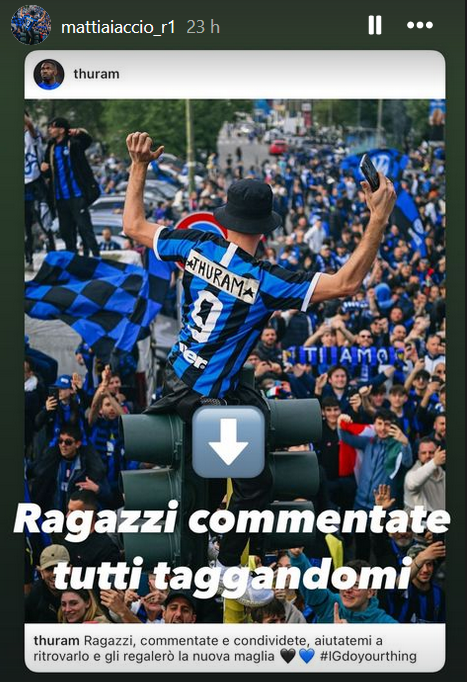 Thuram cuore d'oro, ritrova il tifoso dalla maglia "modificata" e lo contatta sui social! 27 Iaccio Thuram tifoso