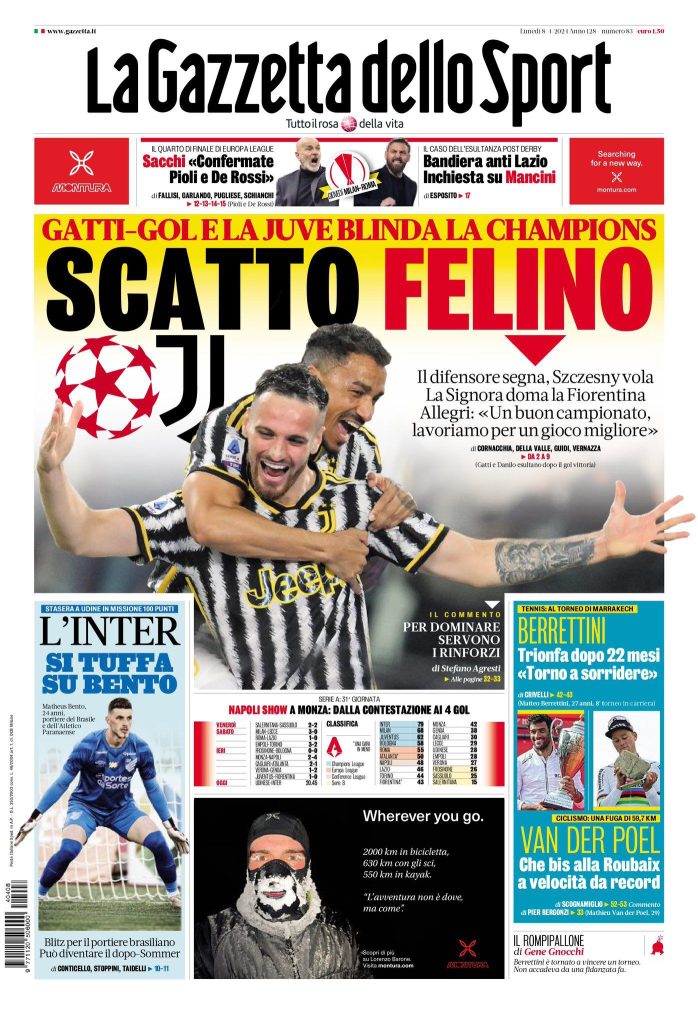 Le Prime Pagine Sportive Nazionali - 8 aprile 27 WhatsApp Image 2024 04 08 at 07.58.35 2