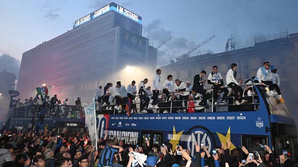 pullman festa scudetto inter