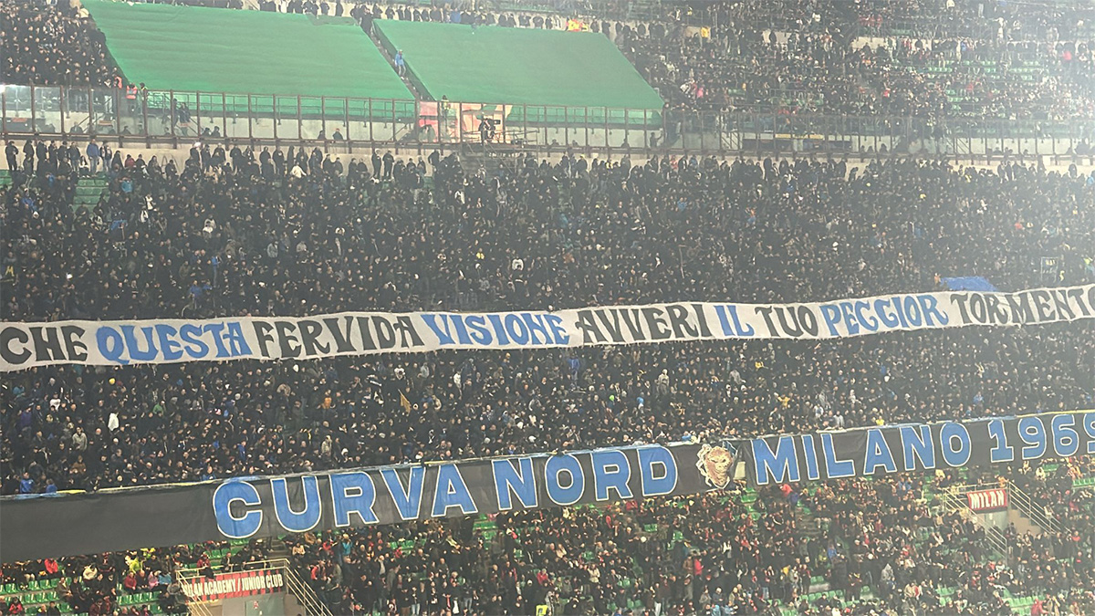 striscione Milan Inter